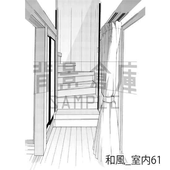 【トーンつき背景】和風_背景素材集19(室内)