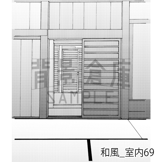 【トーンつき背景】和風_背景素材集22(室内)