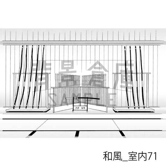 【トーンつき背景】和風_背景素材集22(室内)