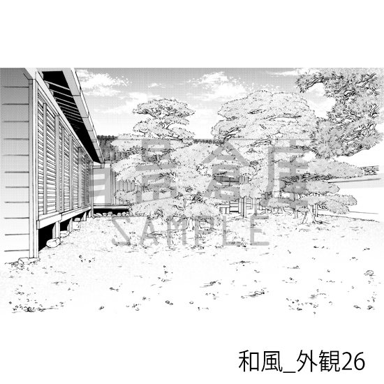 【トーンつき背景】和風_背景素材集23(外観)