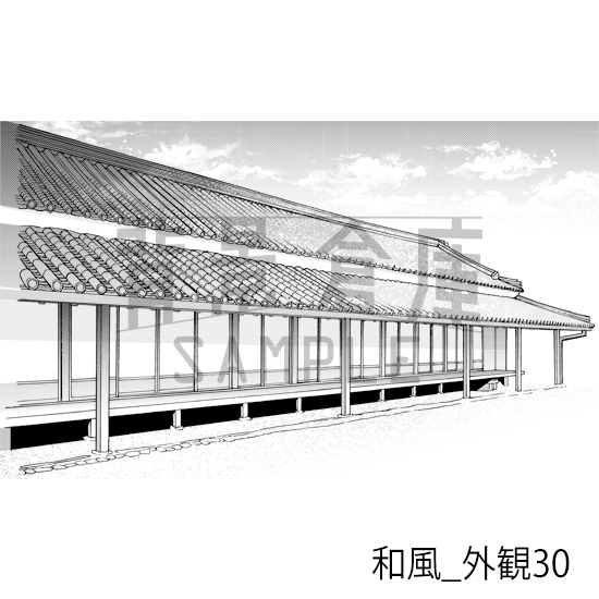 【トーンつき背景】和風_背景素材集23(外観)