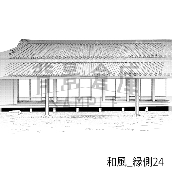 【トーンつき背景】和風_背景素材集24(縁側)