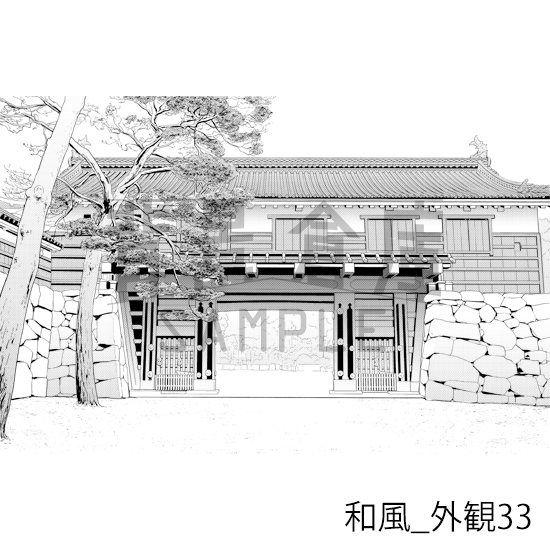 【トーンつき背景】和風_背景素材集26(外観)