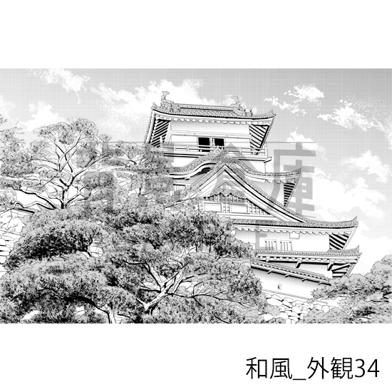 【トーンつき背景】和風_背景素材集26(外観)