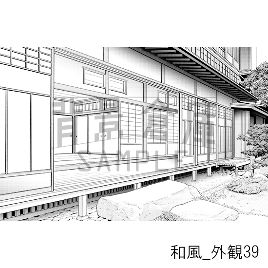 【トーンつき背景】和風_背景素材集27(外観)