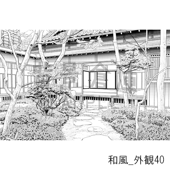 【トーンつき背景】和風_背景素材集27(外観)