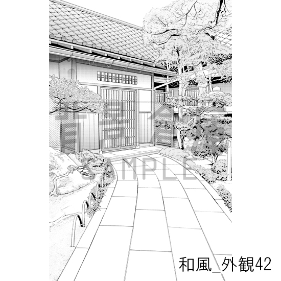 【トーンつき背景】和風_背景素材集27(外観)