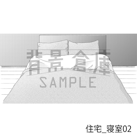 【トーンつき背景】住宅_背景素材集3(部屋・寝室)