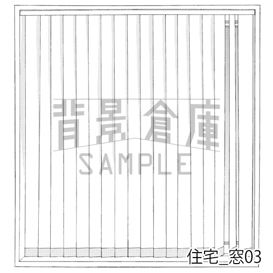 【トーンつき背景】住宅_背景素材集6(窓)