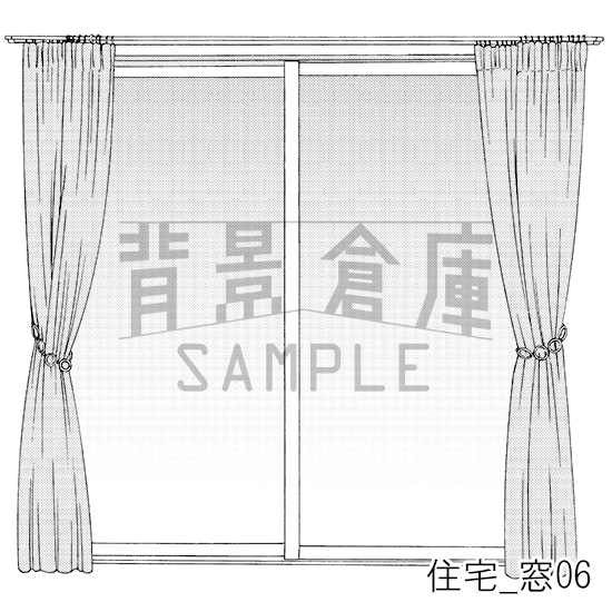 【トーンつき背景】住宅_背景素材集6(窓)