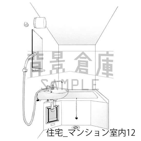 【トーンつき背景】住宅_背景素材集12(マンション室内)