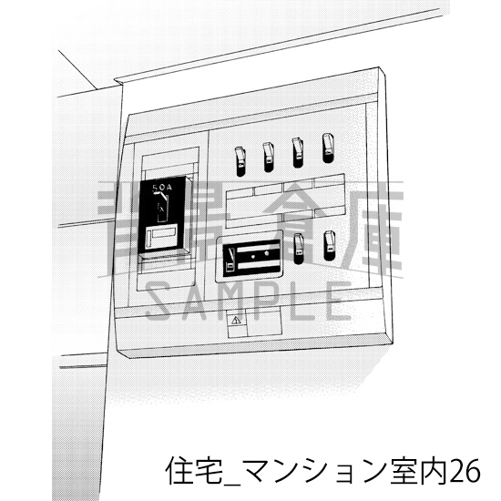 【トーンつき背景】住宅_背景素材集18(マンション室内)