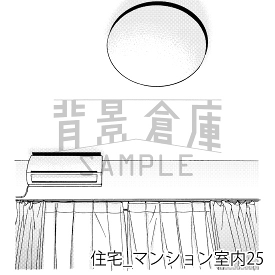 【トーンつき背景】住宅_背景素材集18(マンション室内)
