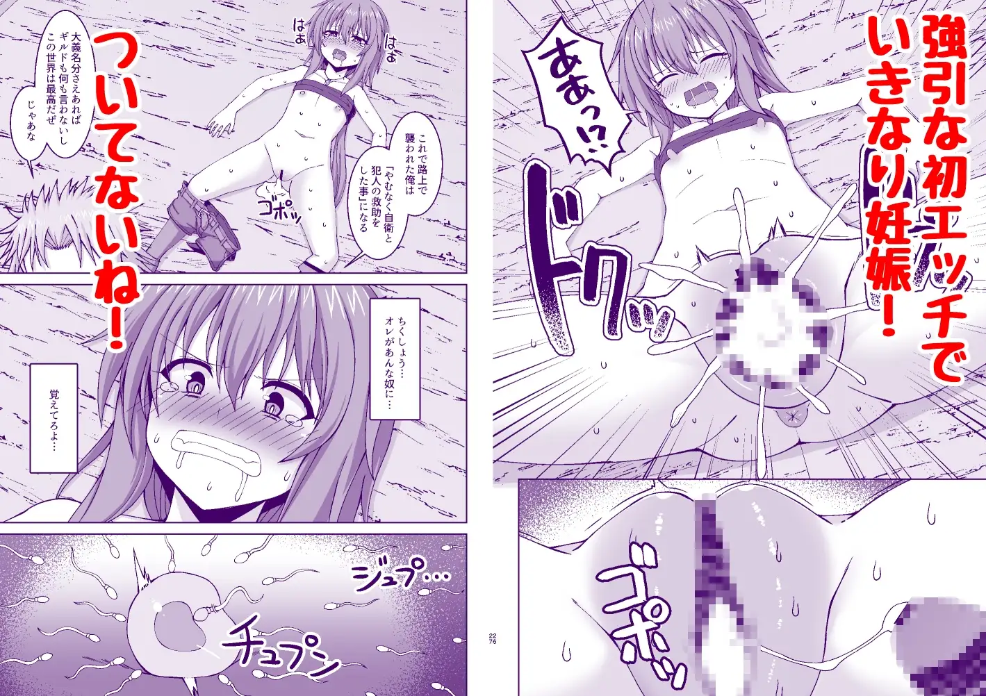 悪いシーフ娘がお仕置きされてボテ腹売春娘に堕とされる本 サンプル画像 3