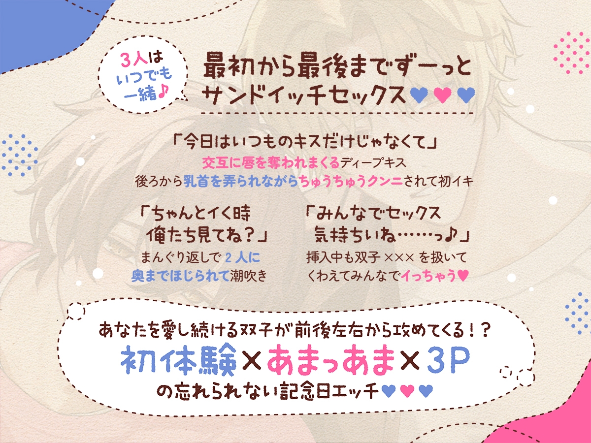 3人交際はじめてエッチ ~初めてでいきなりサンドイッチセックス!? ずーっと一緒のなかよし双子とトロットロ初体験~ 画像2