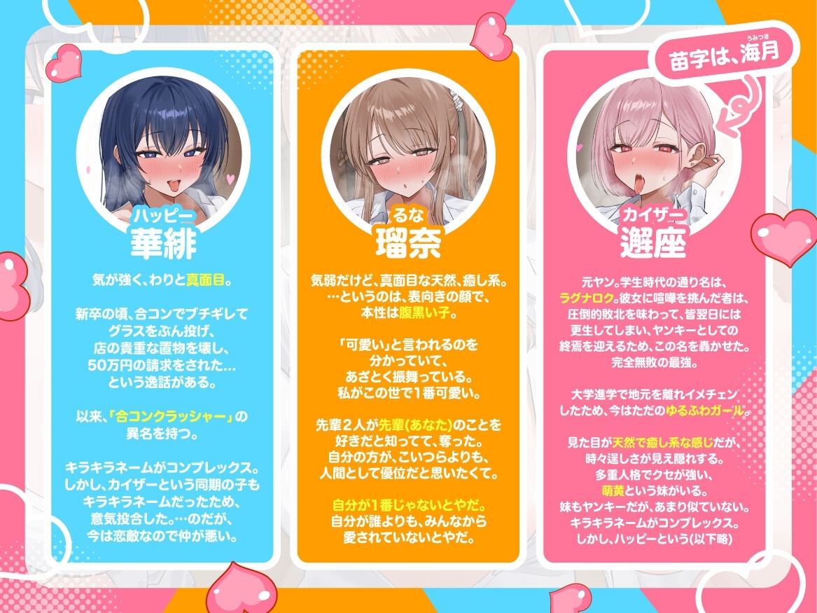 【✅早期購入特典付きっ♡✅】『後輩と同期2人が夜○いに来て、鉢合わせて喧嘩している。意味が分からない。』 画像2