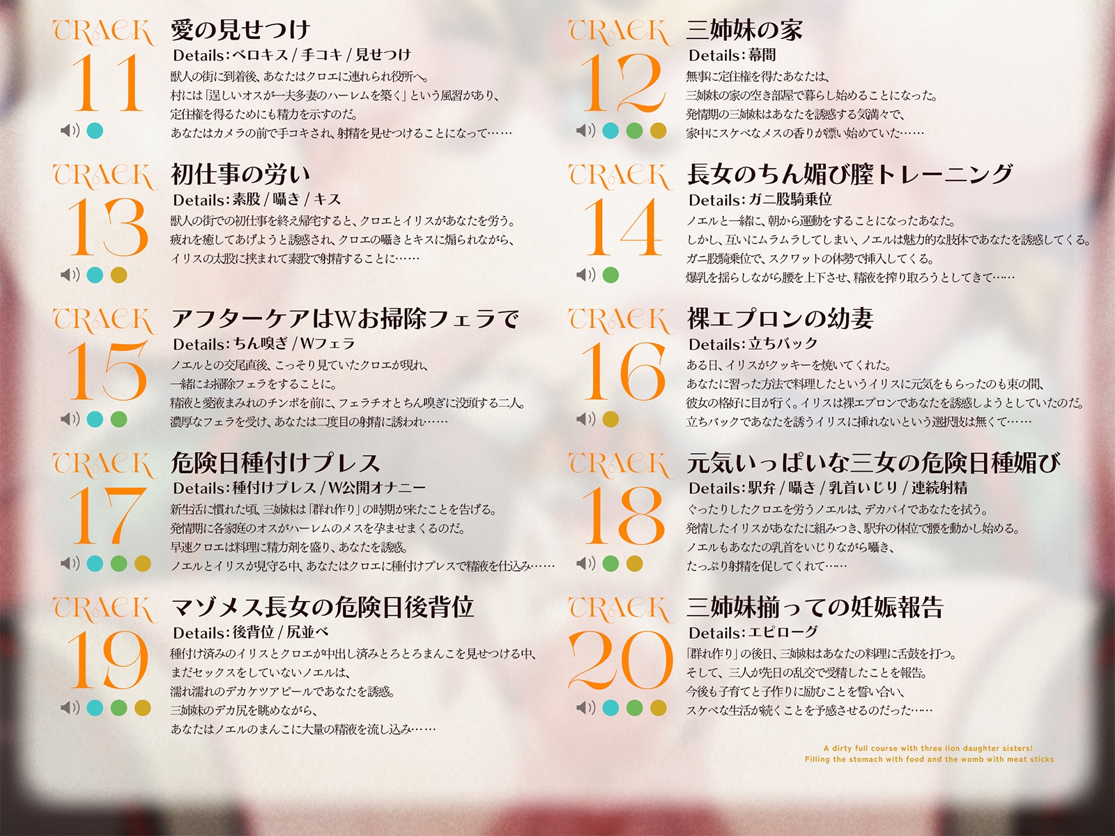 【✅1周年記念✅ロング作品&早期購入特典付き！】ライオン娘三姉妹とドスケベフルコース！～料理で胃袋、肉棒で子宮を満たす日々～【KU100収録】 画像7