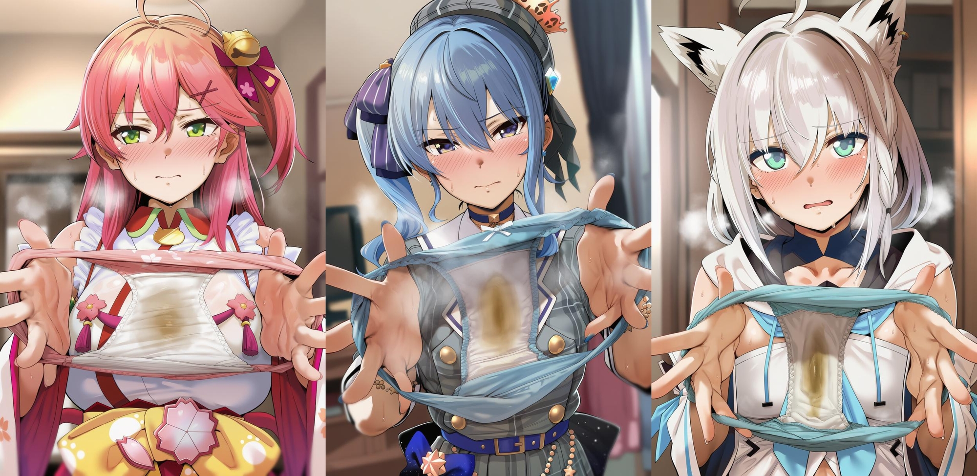 【スカトロ工房】アナル見せや染みパン見せ等のソフトなスカトロCG集です『ホ○ライブ 脱糞スカトロCG集 (星○すいせい・さ○らみこ・白○フブキ)編』9