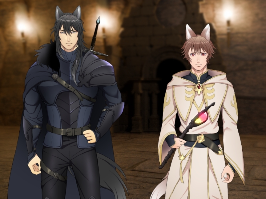 罠にかかった狼と狐