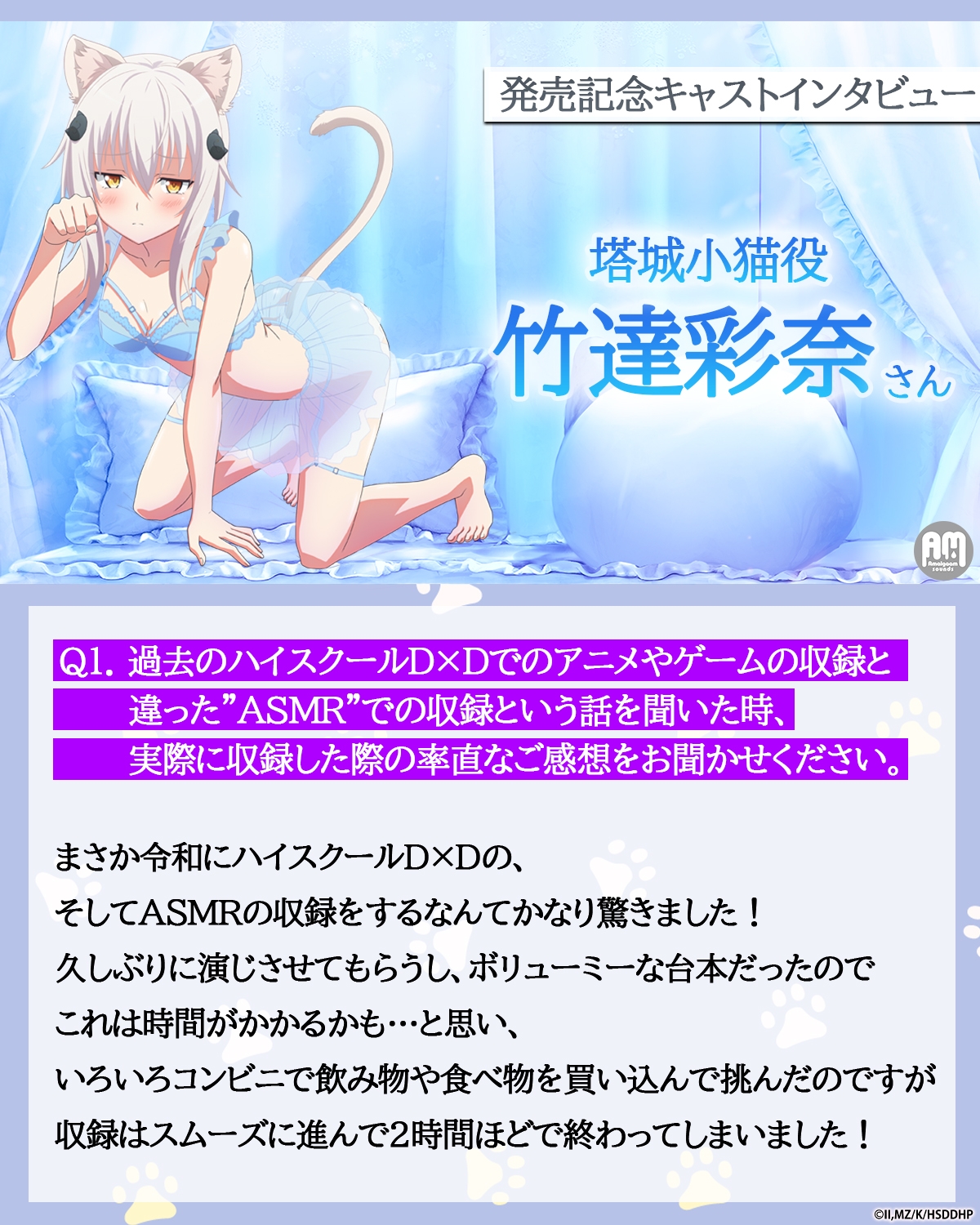 ハイスクールD×D HERO ASMR 小猫と秘密のマル秘特訓!?【CV:竹達彩奈】 画像5