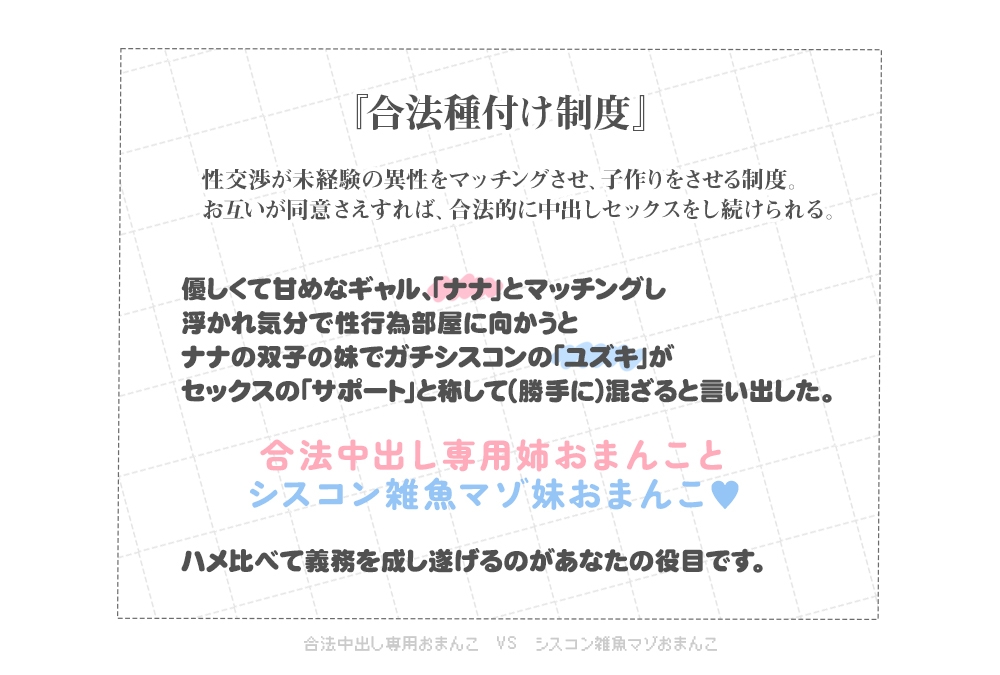 【早期購入40%オフ】合法中出し専用おまんこ&シスコン雑魚マゾおまんこ 画像3