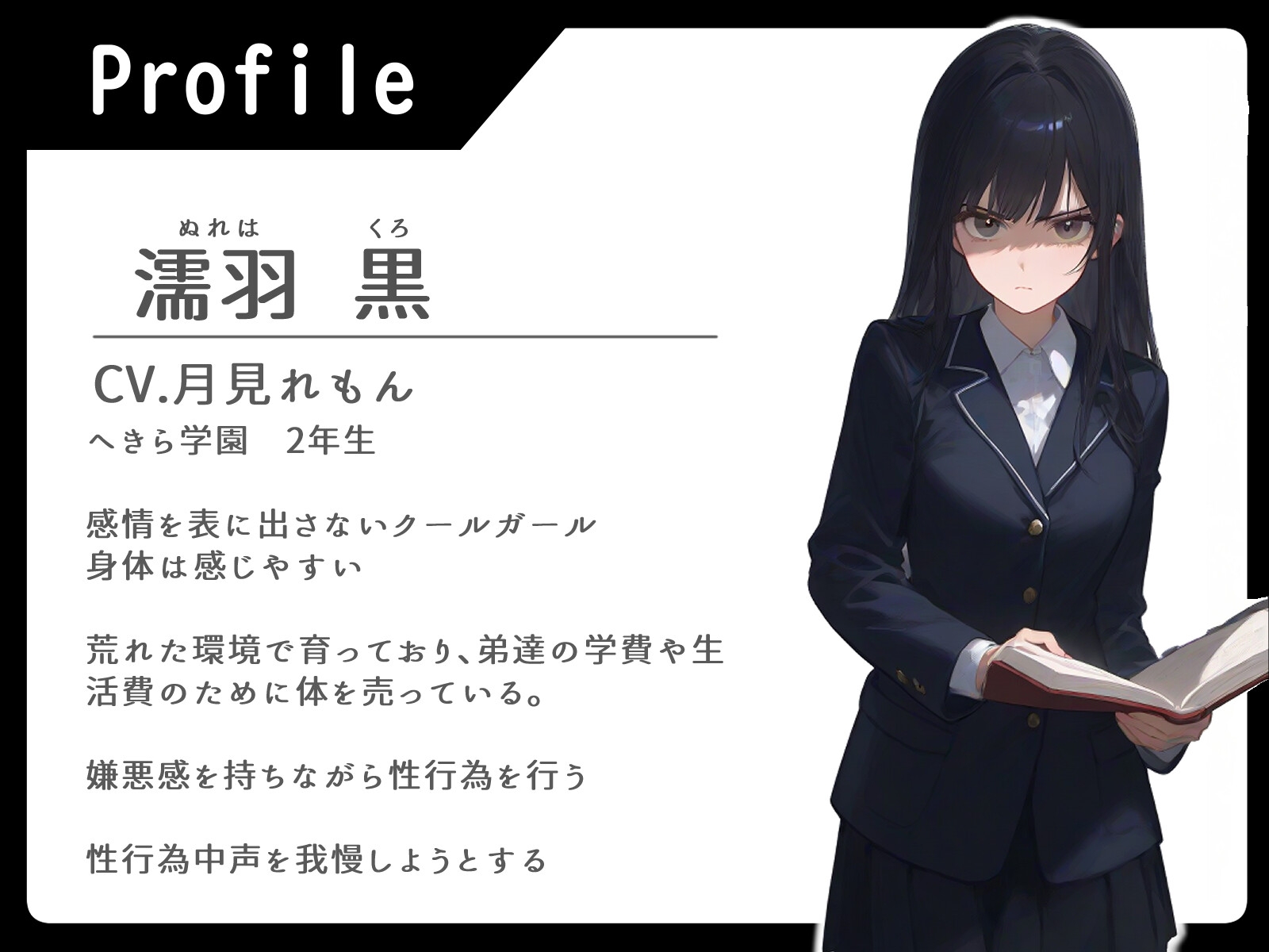 濡羽さんは春を売る デリヘル相手はクラスメイト！?編【嫌悪フェラ/無断中出し】 画像1