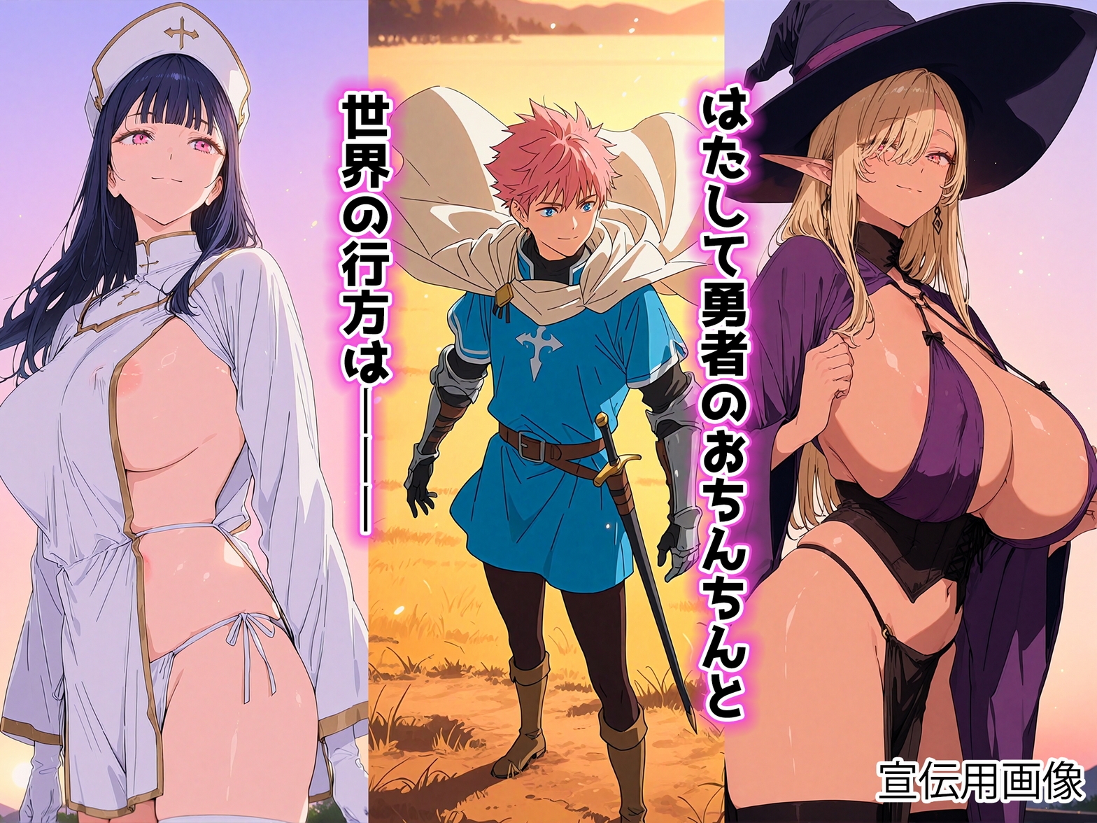 勇者様が男の娘になっちゃったから、魔法使いと僧侶でメスイキ精交解呪_9