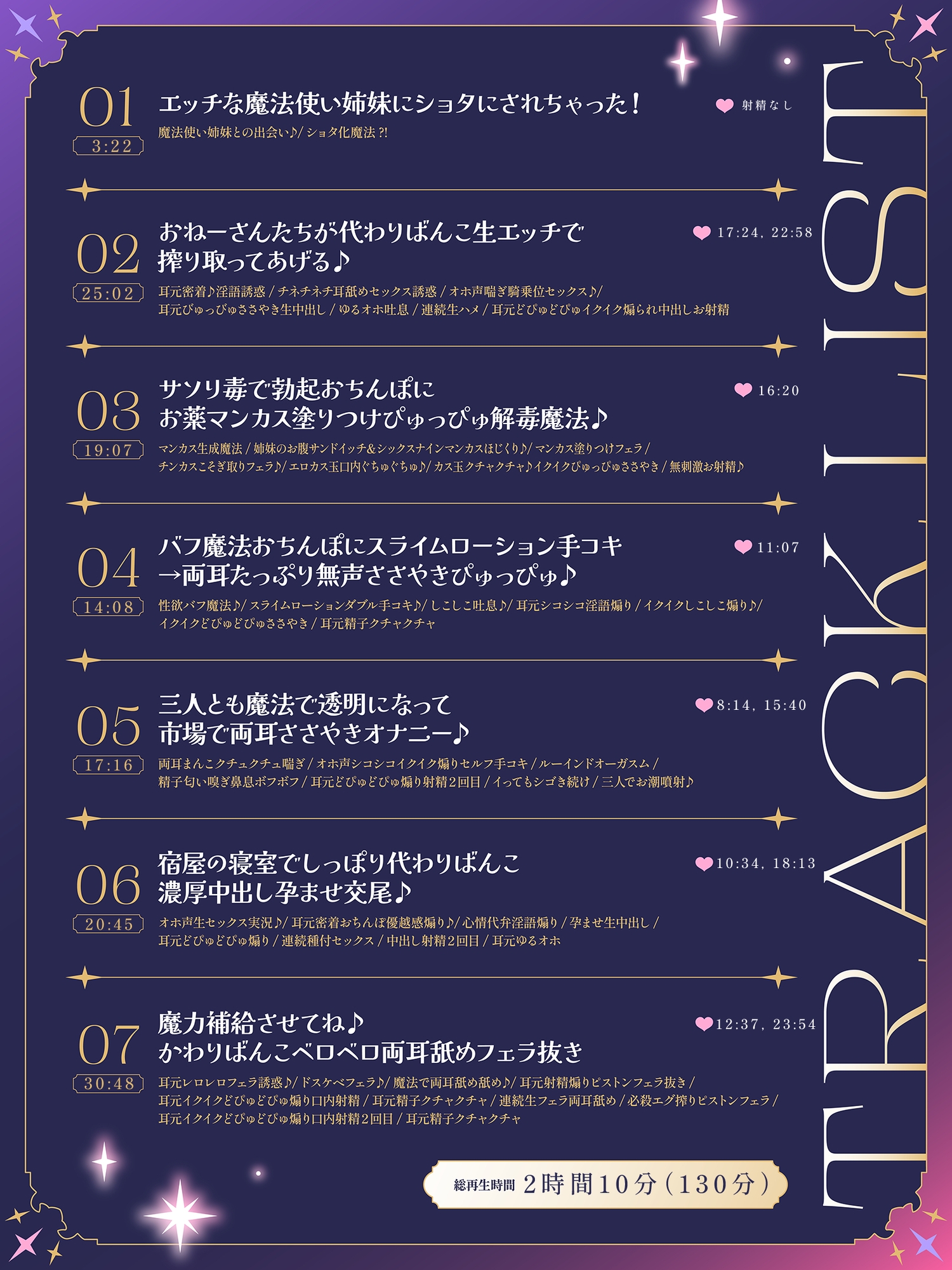 【全トラックヒロイン二人♪】あなたを魔法で童貞ショタにしておちんぽヌキヌキしてくる淫乱魔法使い姉妹【高速無声ささやき/オホ声】 画像6