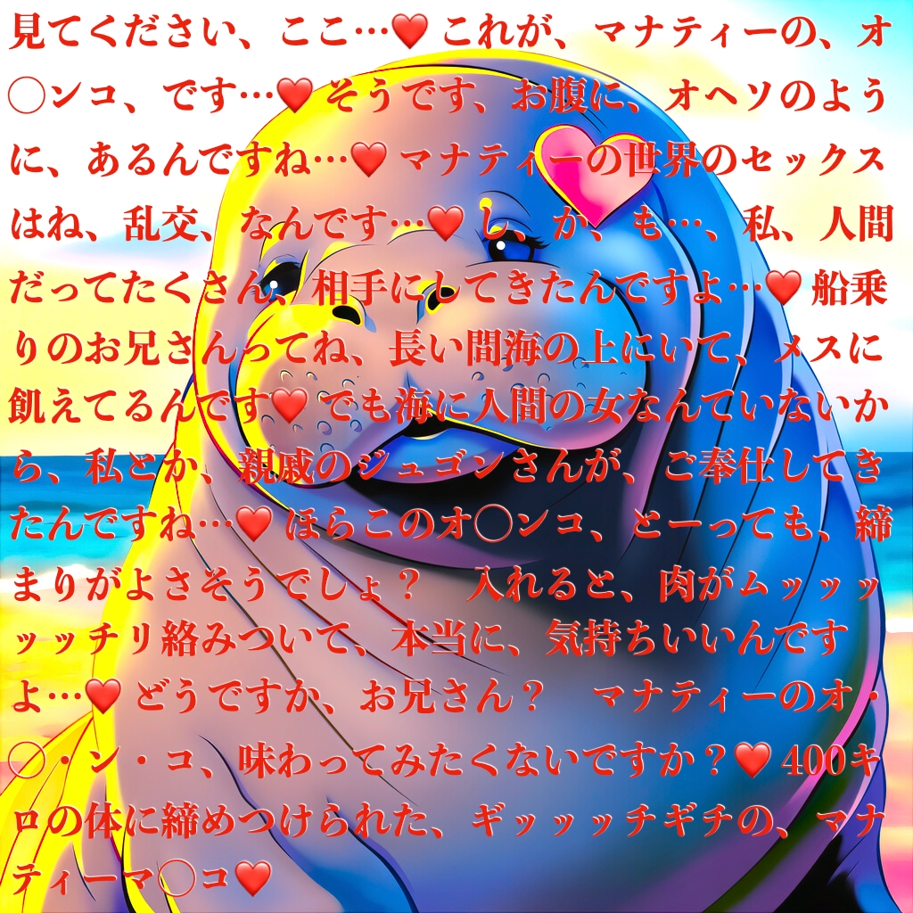 マナティーとぬちゃぬちゃセックス〜400キロの巨体から繰り出される肉の波があなたを包み込んでいく〜【CV:結音しなん】 画像2