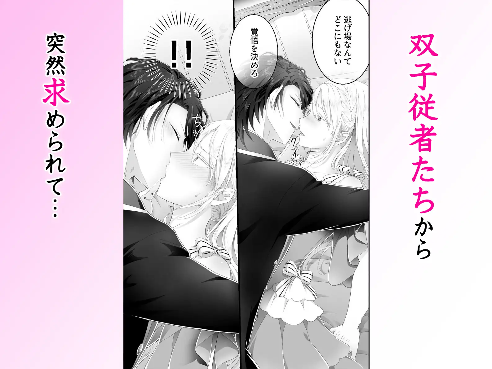 乙女ゲーで娼館送りになるハズの私を解放したのは腹黒双子従者でした。イケメン二人に責められ何度も貫かれる快楽地獄のサンプル画像3