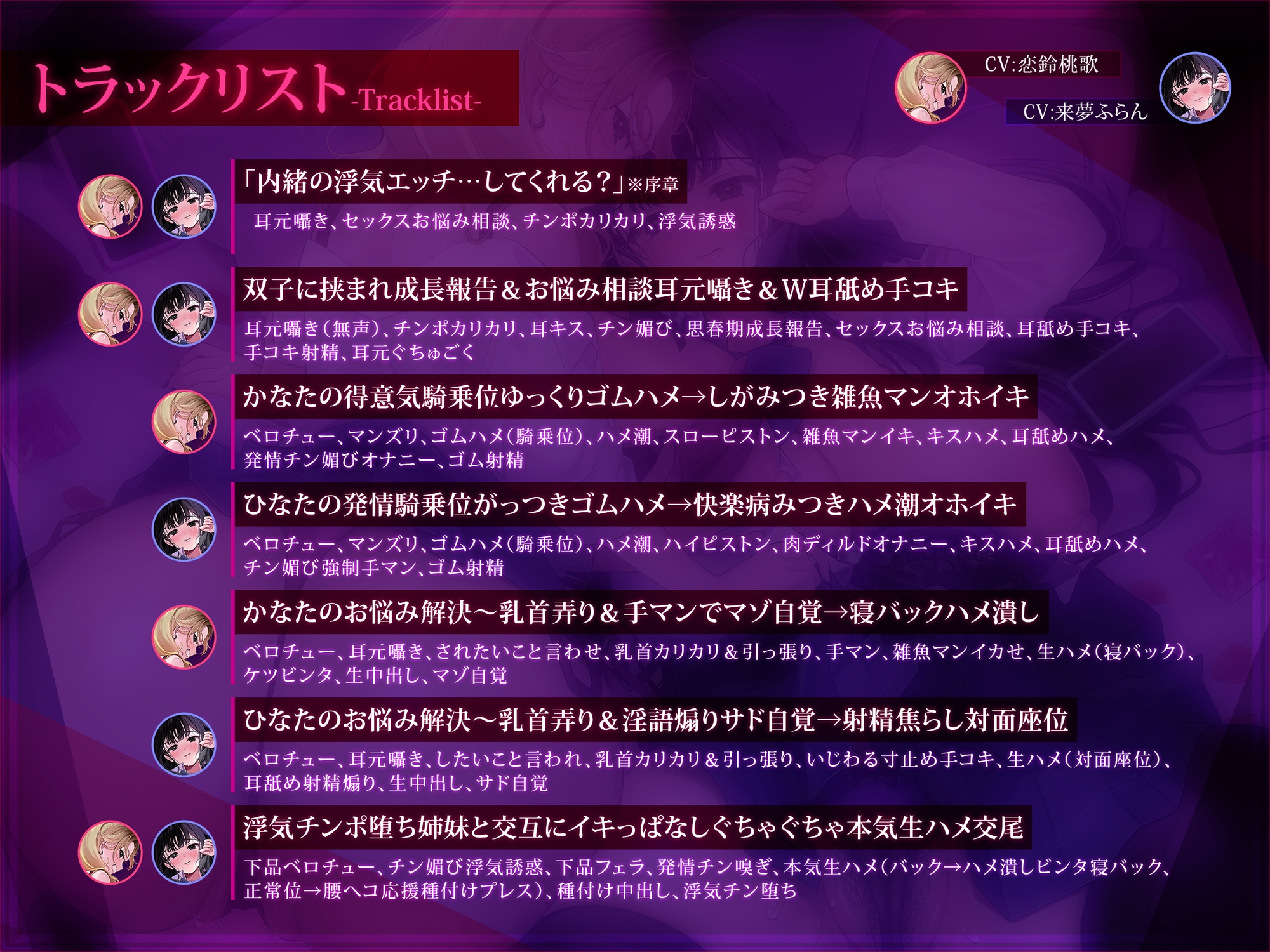 【浮気チン堕ち/ドスケベ差分イラスト付き】むちエロ年下双子姉妹が浮気交尾にハマって堕ちる～陽キャ&陰キャ幼馴染と本性わからせド下品生ハメ～【KU100】 画像5