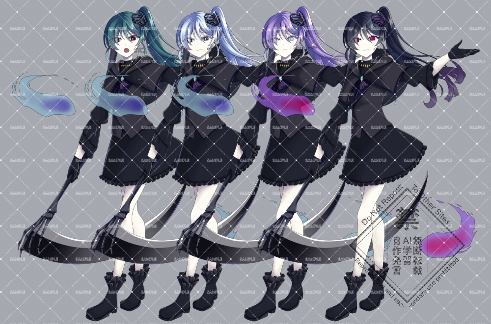 立ち絵素材 死神の女性セット