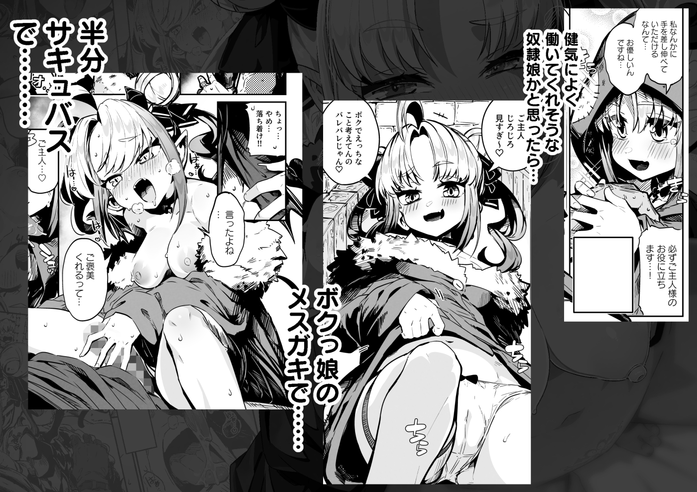 ねぇご主人 今日の「ごほうび」まだぁ? ボクッ娘メ○ガキハーフサキュバス奴○娘にごほうび生活 画像1