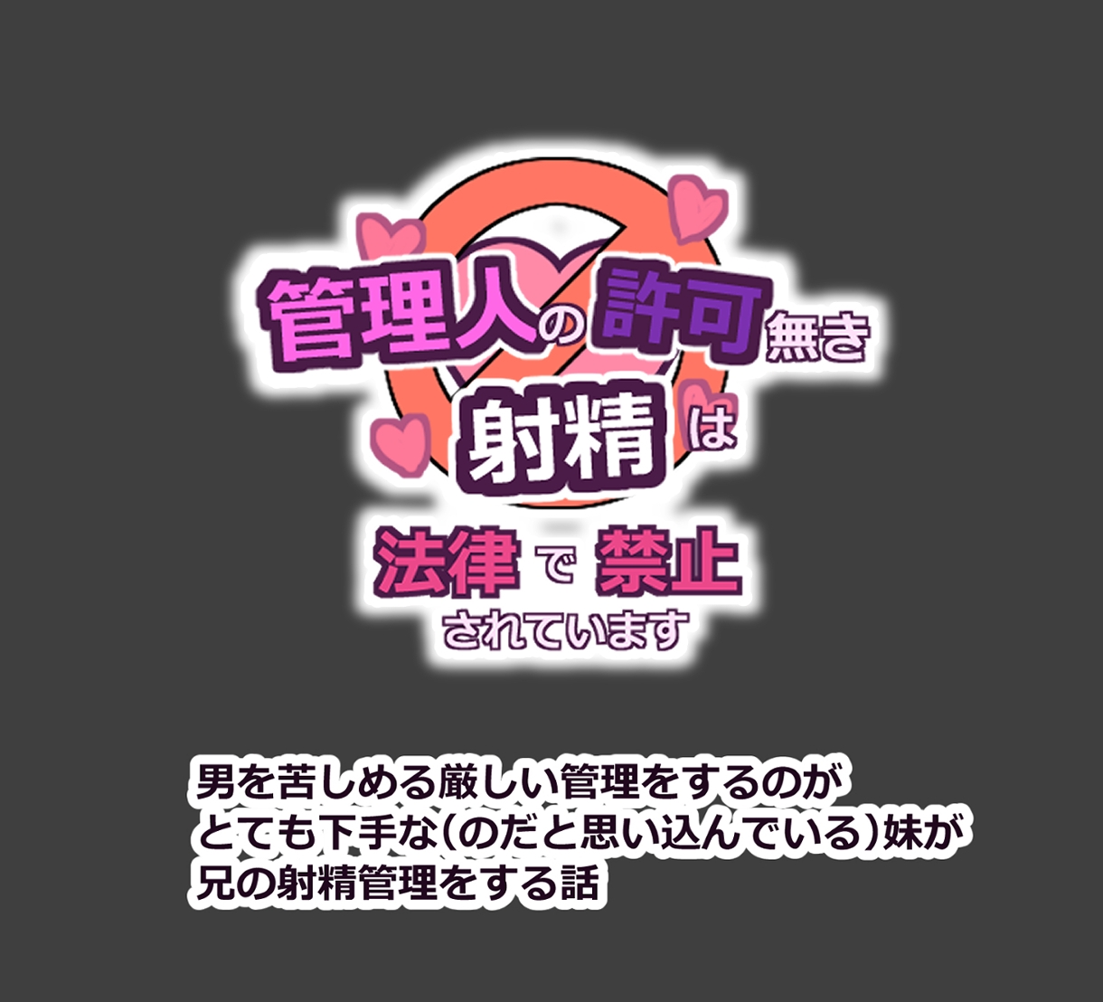 管理人の許可無き射精は法律で禁止されています ~男を苦しめる厳しい管理をするのがとても下手な(のだと思い込んでいる)妹が兄の射精管理をする話~ 画像3