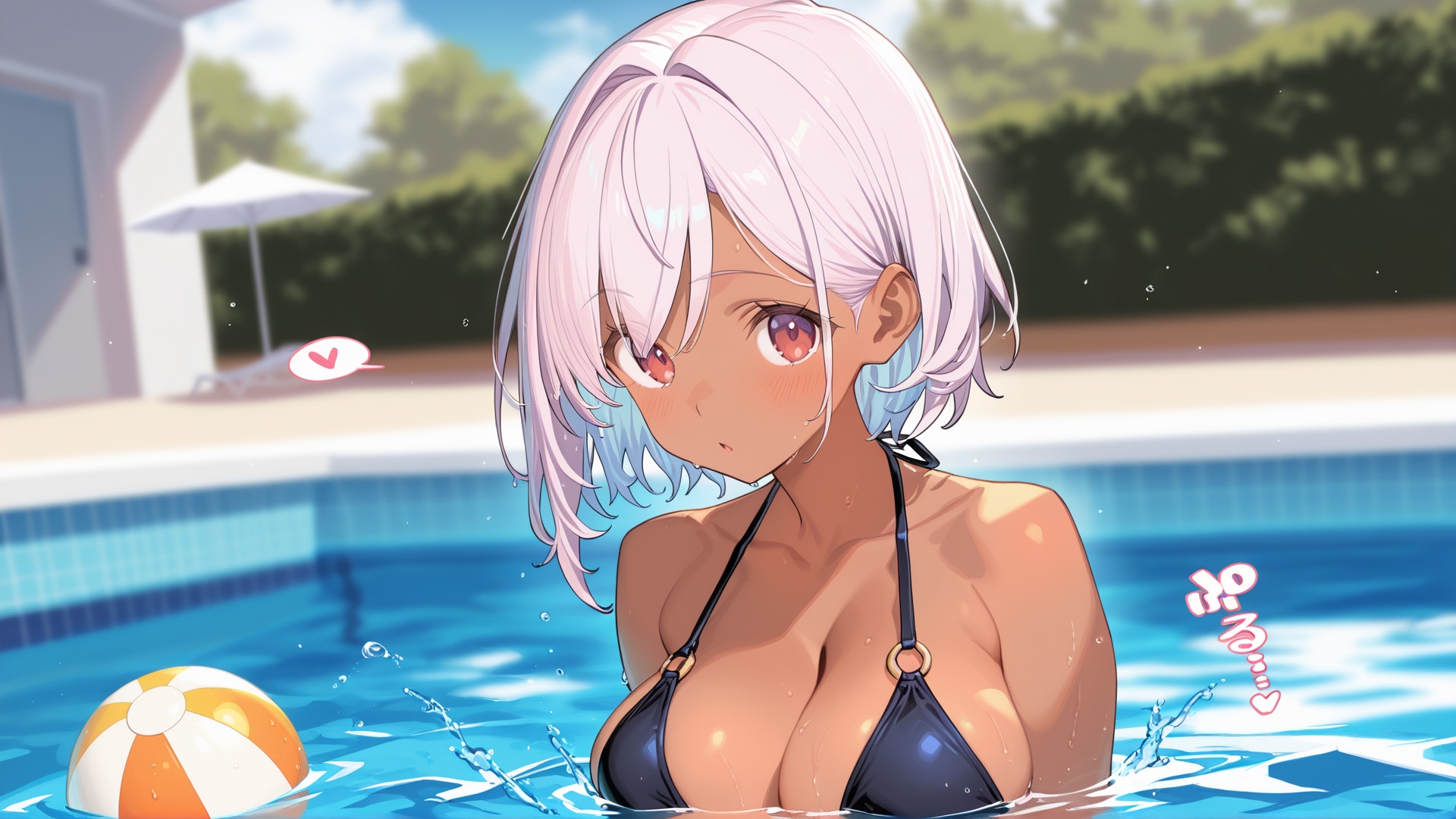 昼のプールでナンパした女子大生とSEX_3