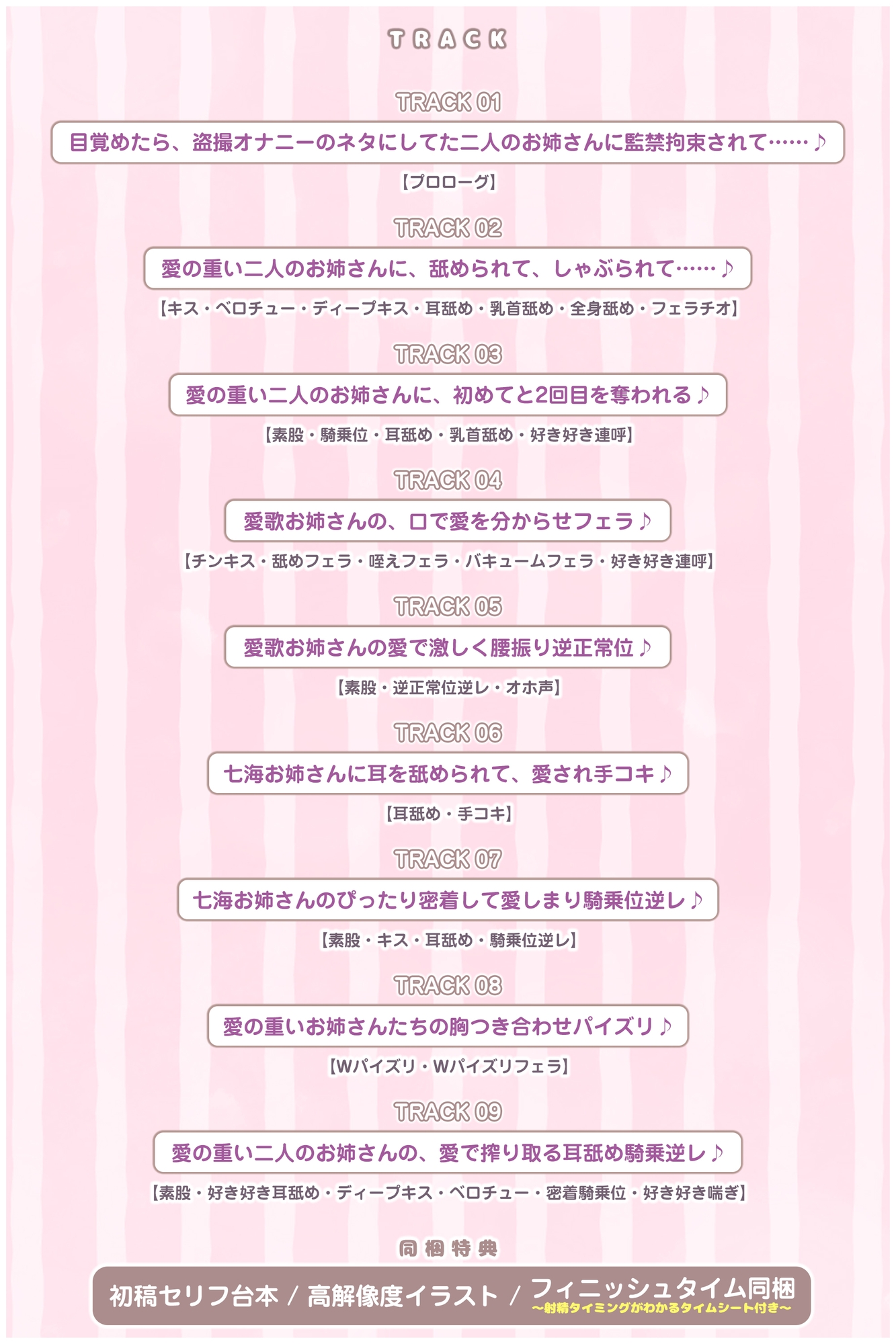 【男性受け】逆ストーカー痴女お姉さんズに監禁溺愛レ●プされるお話 ~耳元で「好き♡好き♡」言いながら甘責めしてあげる~《4大早期特典付き》 画像5