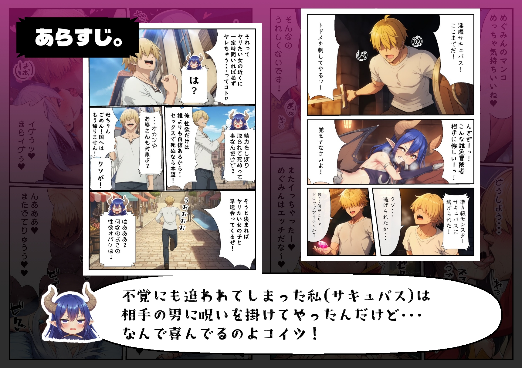 サキュバスの呪いでヤリたい放題！_1