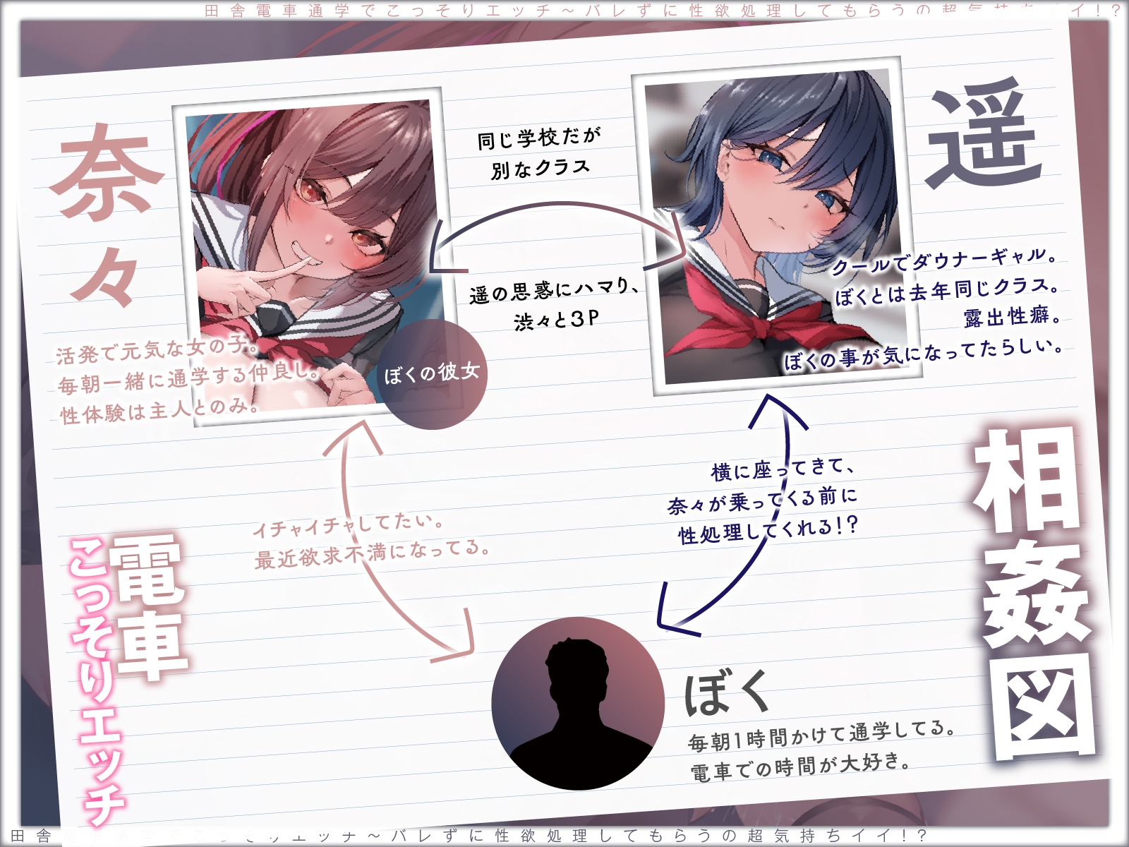 【露出×背徳】電車通学でこっそりエッチ～バレずに性欲処理してもらうの超気持ちイイ！?【JKハメ比べ】 画像3