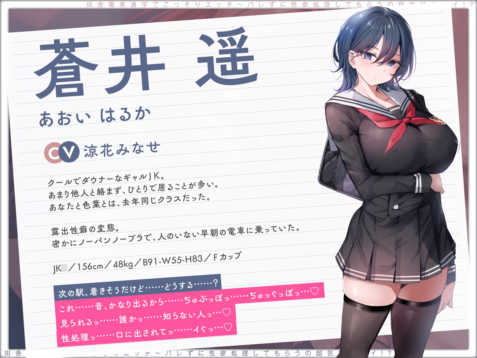 【露出×背徳】電車通学でこっそりエッチ～バレずに性欲処理してもらうの超気持ちイイ！?【JKハメ比べ】 画像5