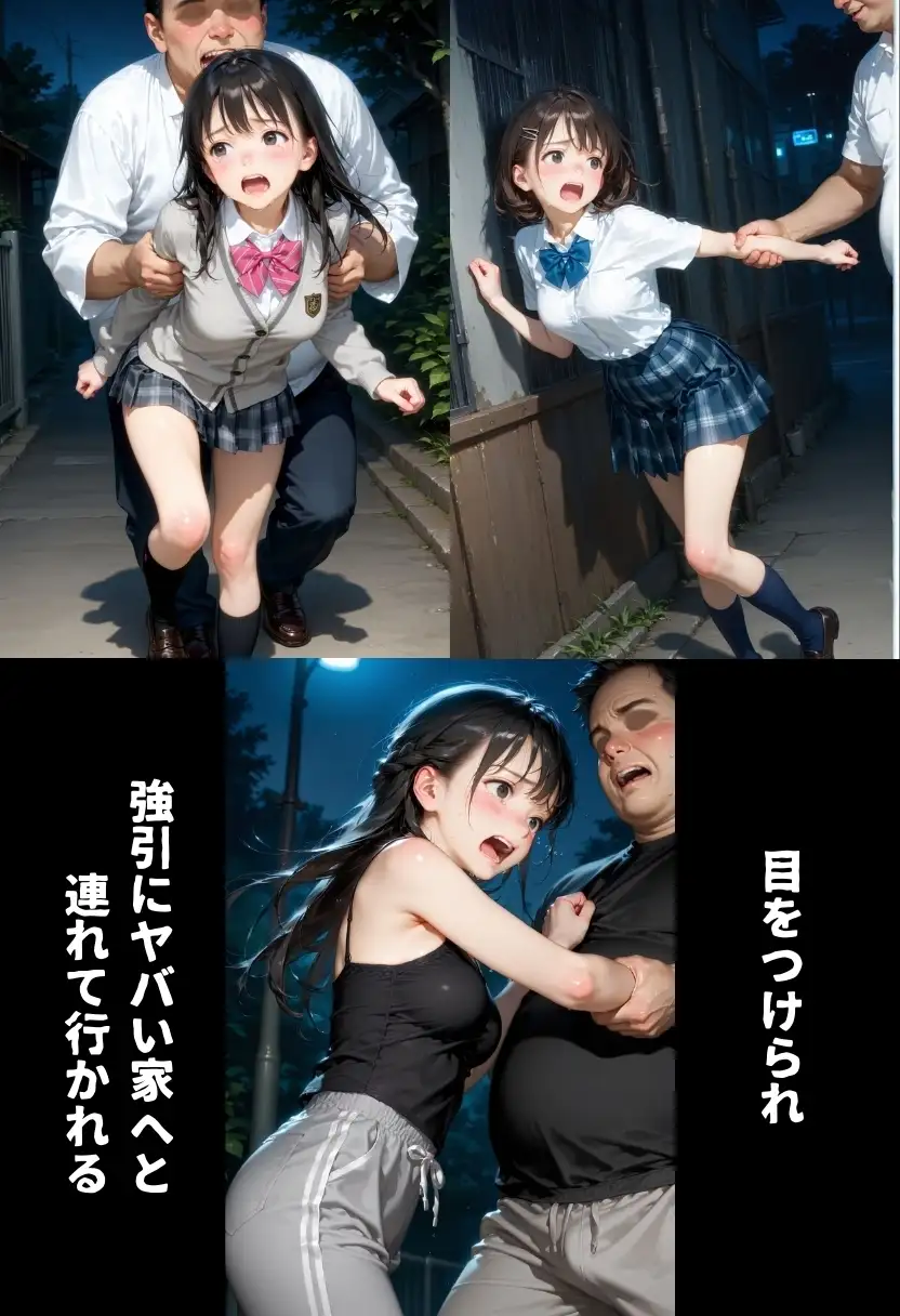 汚い部屋に引き込まれる女子校生 サンプル画像 2