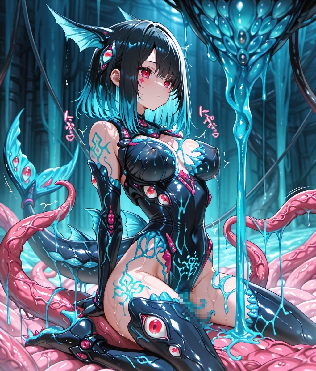 青の呪いを受ける3人娘たち_2