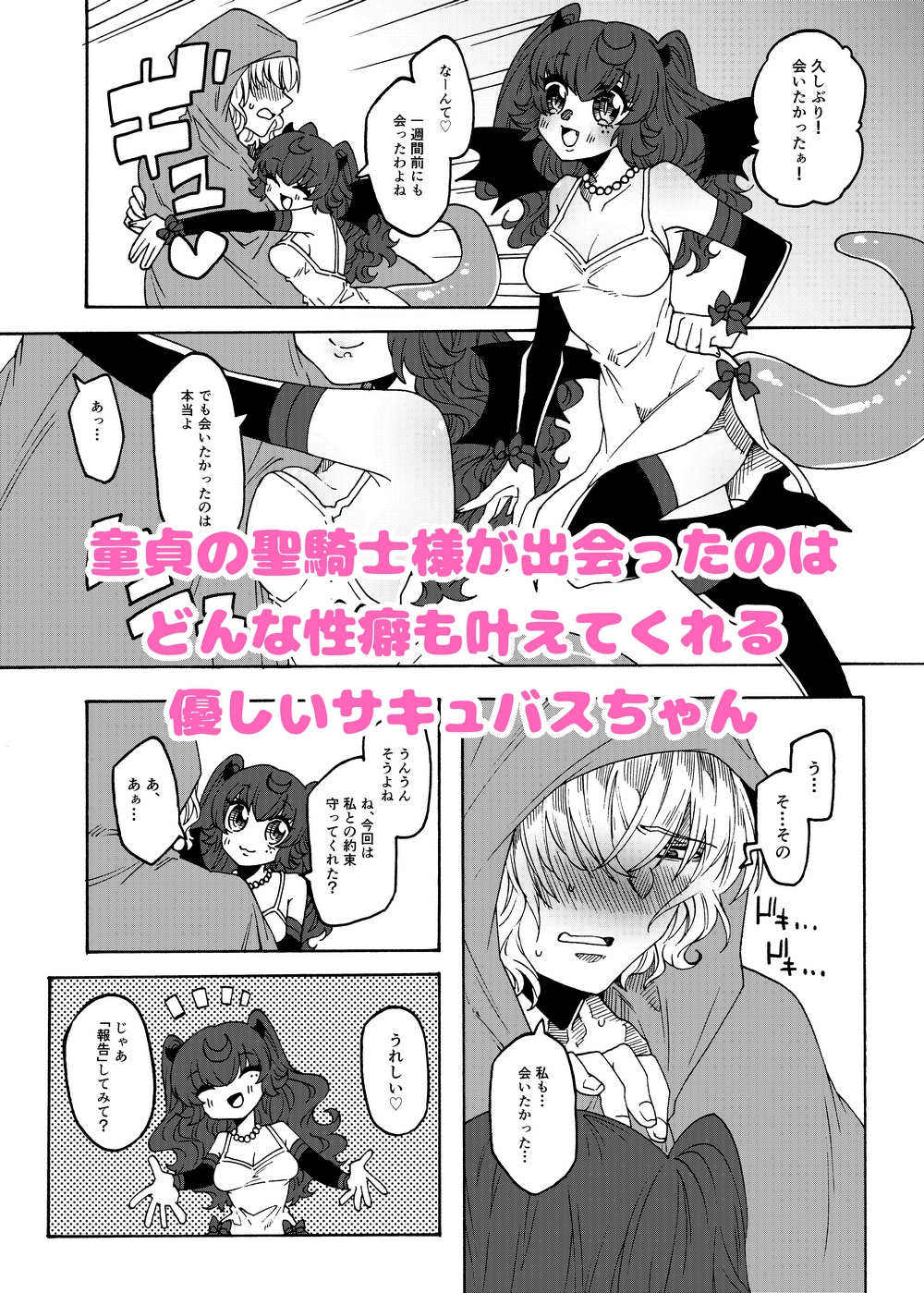 マゾ聖騎士さまとやさしいふたなりサキュバス 画像1