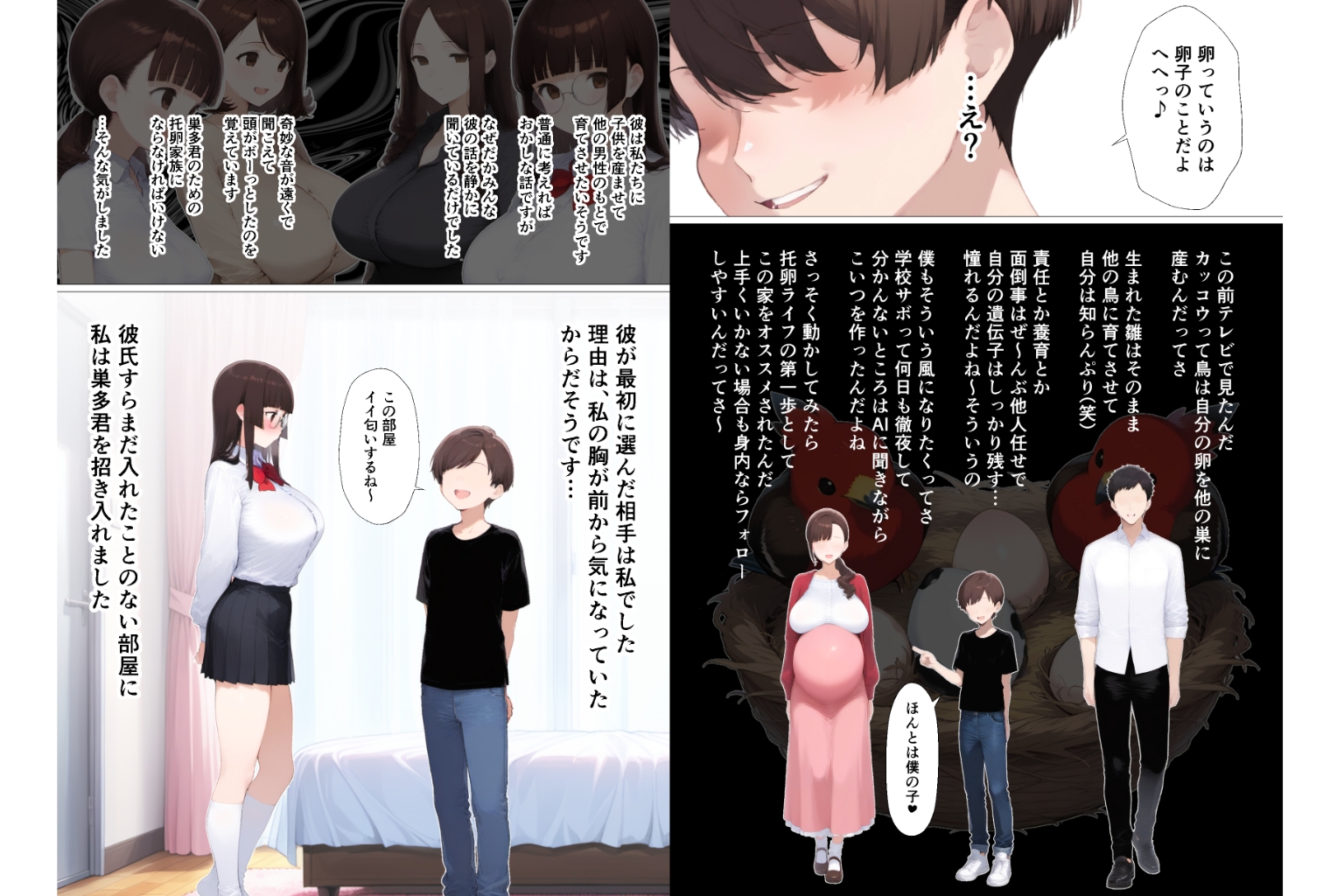 【無料エロ漫画・同人】托卵家族 幸せ家族は常識改変チャットAIで托卵専用ハーレムになりました-6枚目