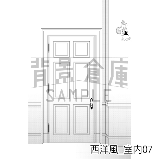 【トーンつき背景】西洋風_背景素材集2(室内)