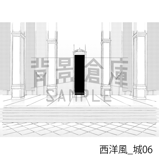 【トーンつき背景】西洋風_背景素材集4(城)