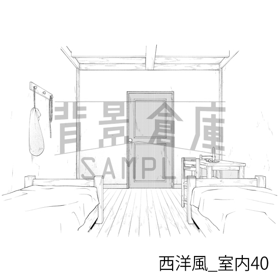 【トーンつき背景】西洋風_背景素材集15(室内)