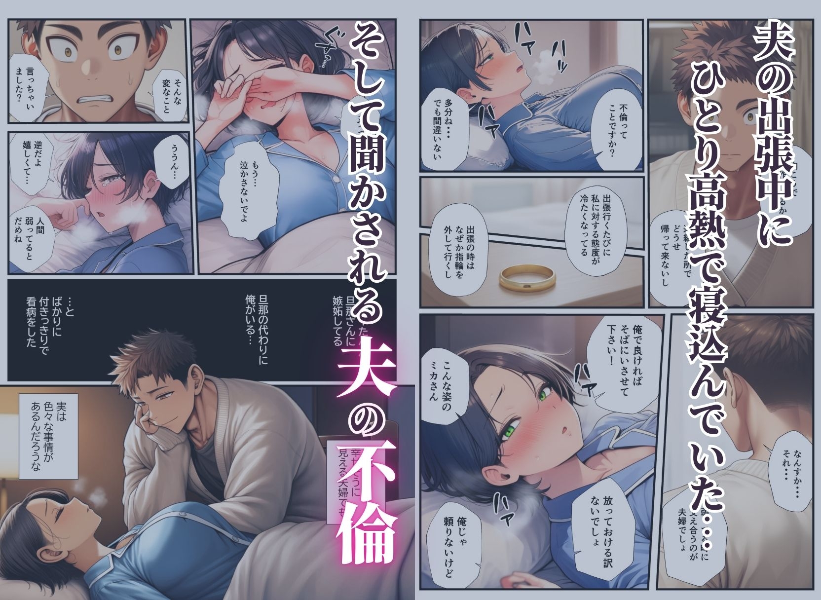 バ先の美人客は隣部屋の人妻熟女夫の出張中に朝まで種付けセックスしちゃった話_7