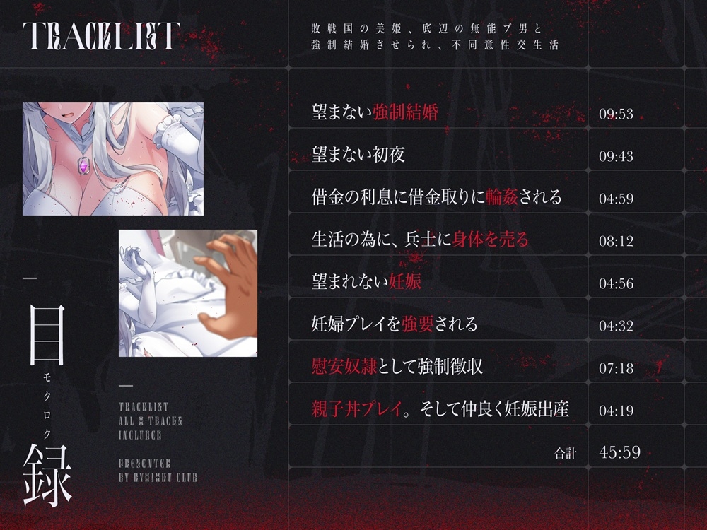 敗戦国の美姫、最底辺の無能ブ男と強○結婚させられ、不本意性交(セックス)生活 画像4