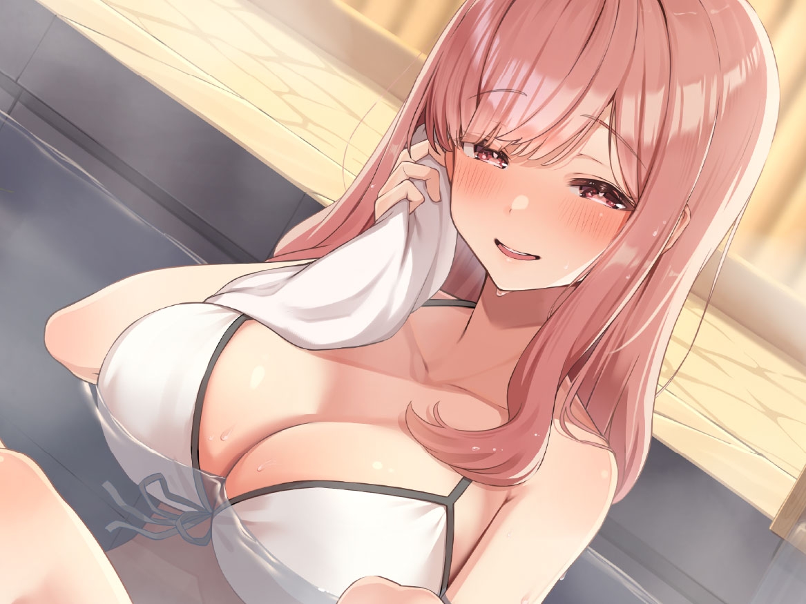 【CV.薄井友里】彼女になった糸目のお姉さん【温泉で混浴・耳かき・添い寝】 画像1