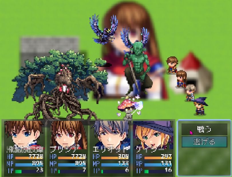 ツクールMZ ドットゲーム化+モノクロゲーム化プラグイン